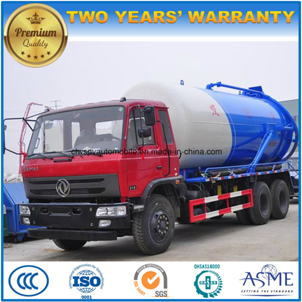 6X4 12kl Vacuum Tank Truck Sewage Suction Truck 