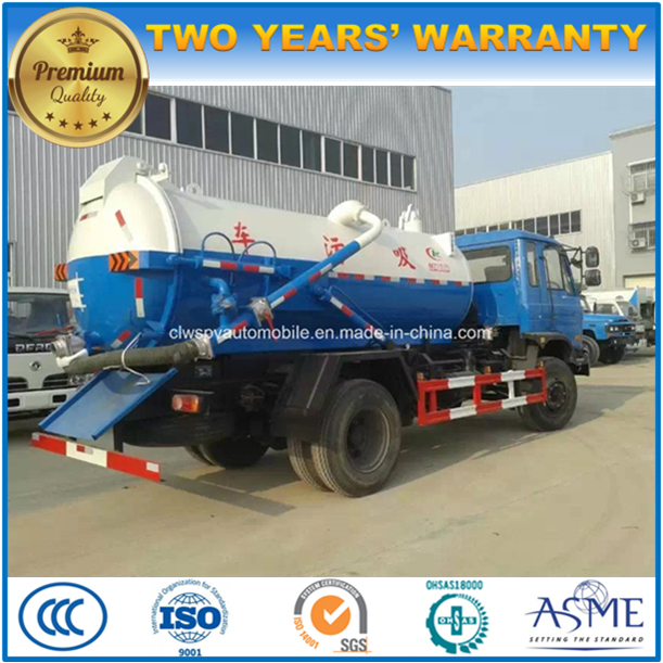 155kw 4X2 Dongfeng 10000 Liters Sewage Suction Tank Truck 