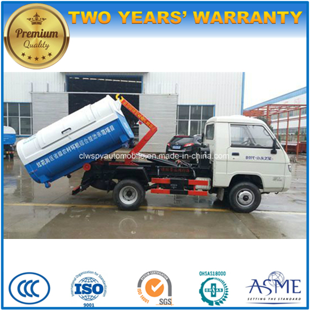 Foton 4X2 2 T Mini Arm Roll off Garbage Truck 2 Tons Hook Arm Truck for Sale 