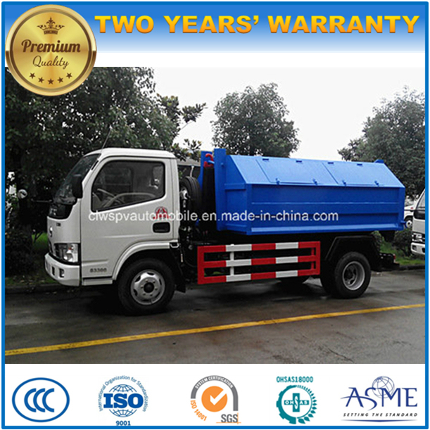 5 Cbm Dongfeng 4X2 Small Arm Roll off Garbage Truck 5 Tons Pull off Truck 