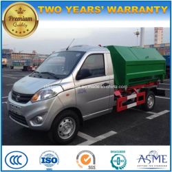 6 Wheels Mini Hook Arm Garbage Truck 2 Tons 2m3 Changan Refuse Truck