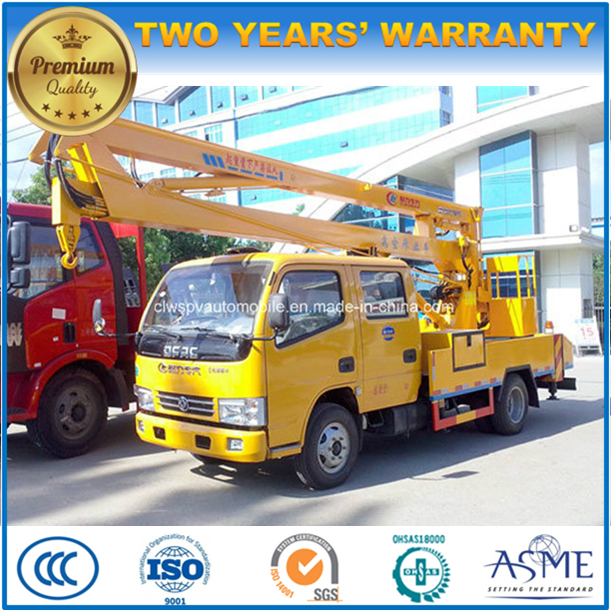 Double Cab Aerial Platform Vehicle 15m Hydraulic Aerial Cage 