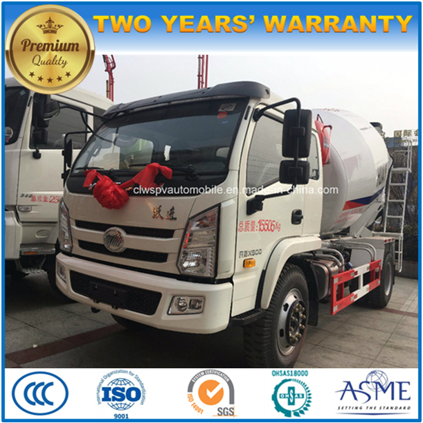 Yuejin 3 Cubic Meters Concrete Mixer Drum Roller Truck 