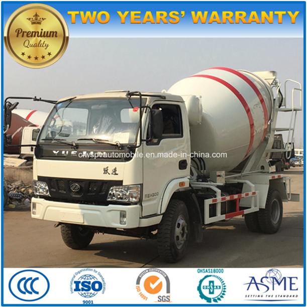 Yuejin 4X2 Concrete Mixer Truck 4 M3 Agitator Truck 