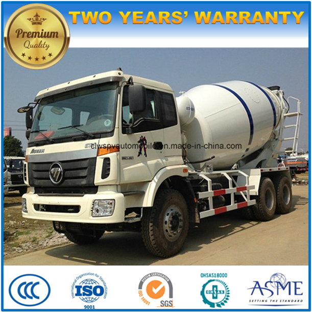 LHD Foton 6 M3 Cubic Meters Cement Mixer Truck for Sale 