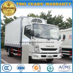 Yuejin Refrigerated Van Truck 4X2 5 Tons Refrigerated Boxcar