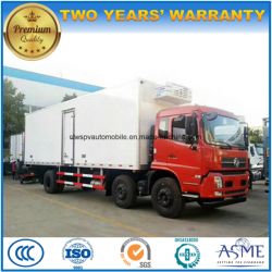 20t Dongfeng 8 Wheels 3 Axles Refrigerated Lorry Truck