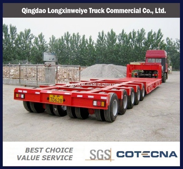 100-200t Heavy Duty Hydraulic Steering Modular Lowbed Semi Trailer 