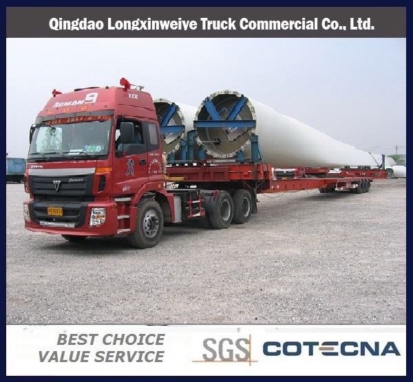 Extendable Fan Blade Transport Lowbed Semi Trailer Images 1