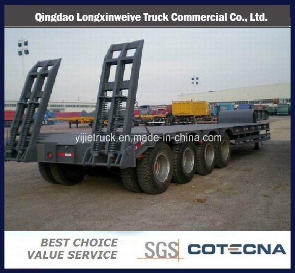 4 Axle 80 Ton Low Bed Semi Truck Trailer Images 1