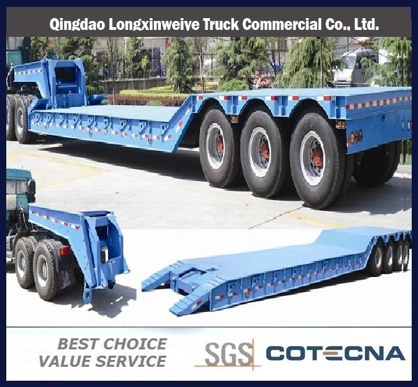3 Axles Detachable Low Bed Semi Trailer Images 1