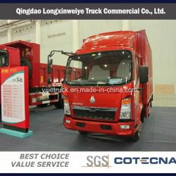 China Sinotruk HOWO 4*2 140HP Van Container Light Cargo Truck