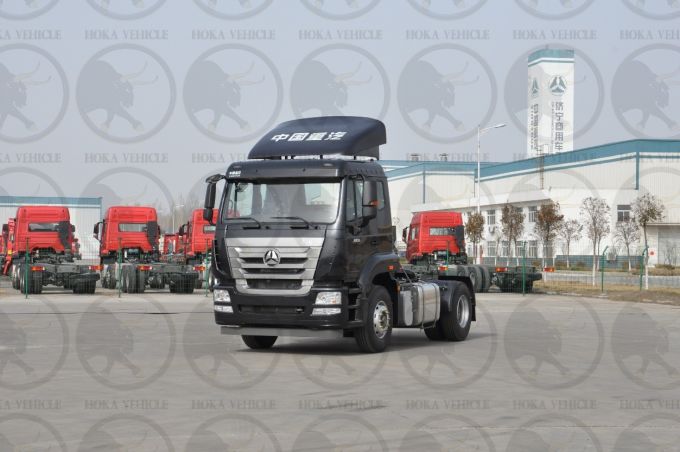 Sinotruk Hohan 4X2 336HP Half Roof (Black) Tractor Truck Images 1