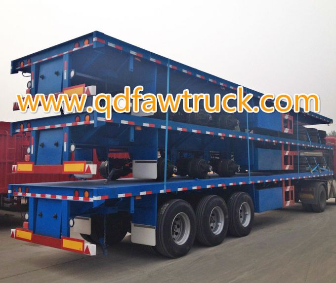 40ft Container Tri-Axle Flatbed Trailer Images 1