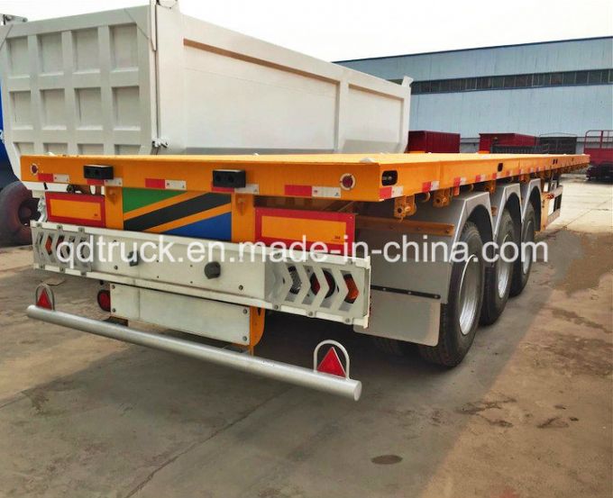 40FT 3axle Flatbed Carrying Container Semi Trailer 
