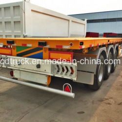 40FT 3axle Flatbed Carrying Container Semi Trailer