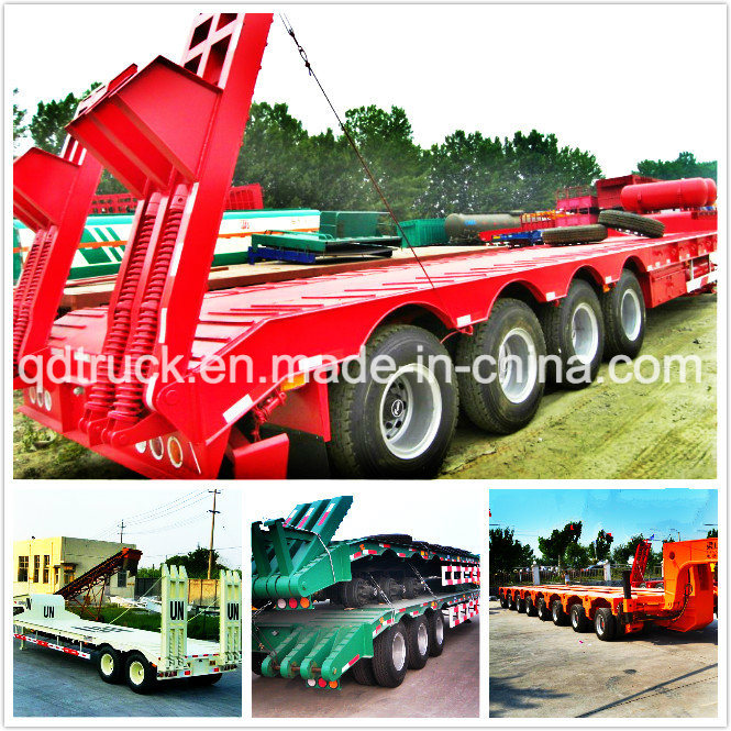 Lowbed semi trailer, low loader trailer, 2/3/4 axles low bed trailer 