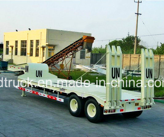 2 Axles Super Low Bed Vehicle Semitrailer 