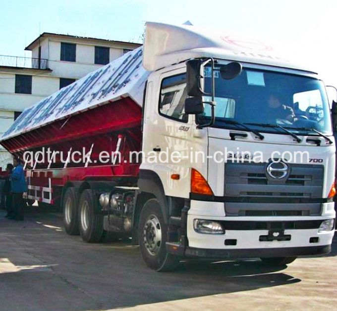 Side or End Dump Truck Trailer, Tipping Trailer, Tipper Trailer, Tractor Hydraulic Cylinder Dump Tra Images 1