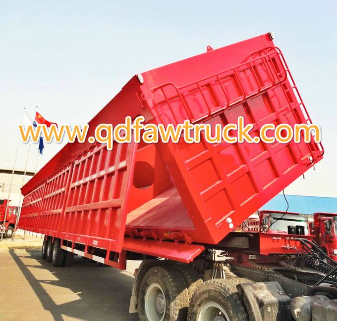 Good Quality 3 Axles Side Dump Trailer, coal trailer 100t Images 1