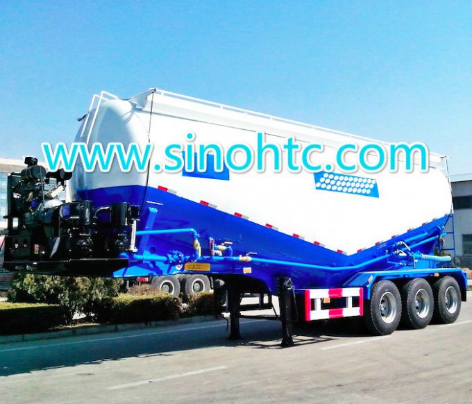 50 Cbm Bulk Cement Tank Trailer, Bulk Powder Delivery Semi-Trailer Images 1