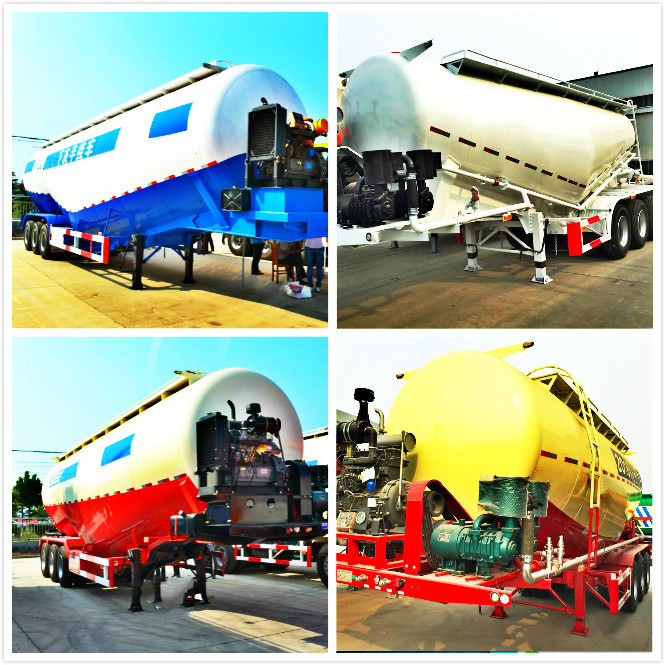 Cement Trailer, cement tank trailer, 50m3 Bulk Cement Tanker Trailer Images 1