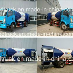 6000 liters LPG distribution truck, 5m3 Refilling LPG Tanker truck