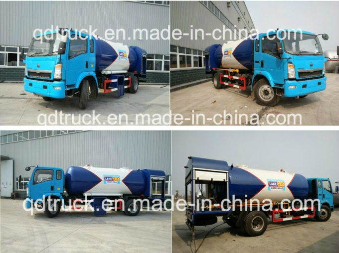5m3 mobile gas station truck, 6m3 Refilling LPG Tank truck 