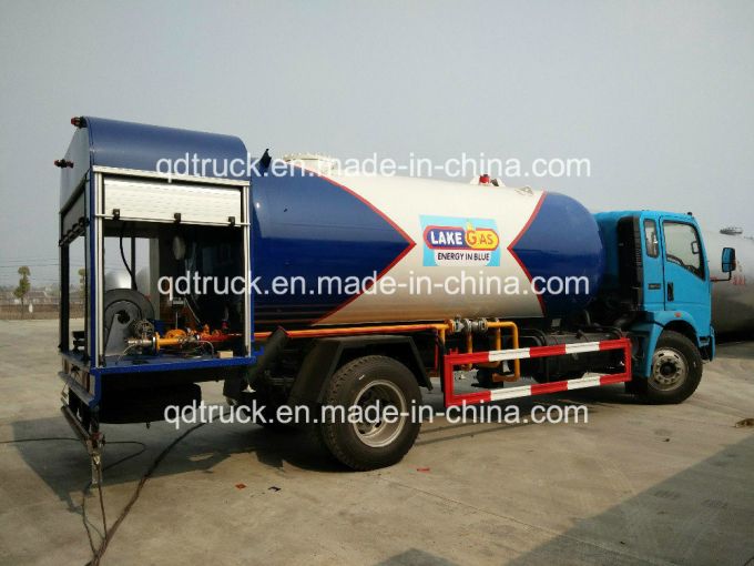  certificate LPG mobile gas station truck, 10m3 LPG gas truck 