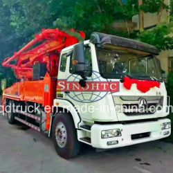 4X2 HOWO 28m 33m concrete boom pump truck