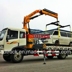 FAW wrecker lifting truck, 4X2 Recovery Truck mounted crane