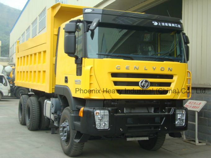 Hot Sale 6*4 C100 Genlyon Iveco Tipper with Berth (CQ3314HTG366) 