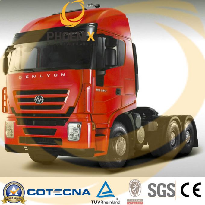 Low Price 380HP 6X4 M100 Hongyan Iveco LNG Tractor Truck 