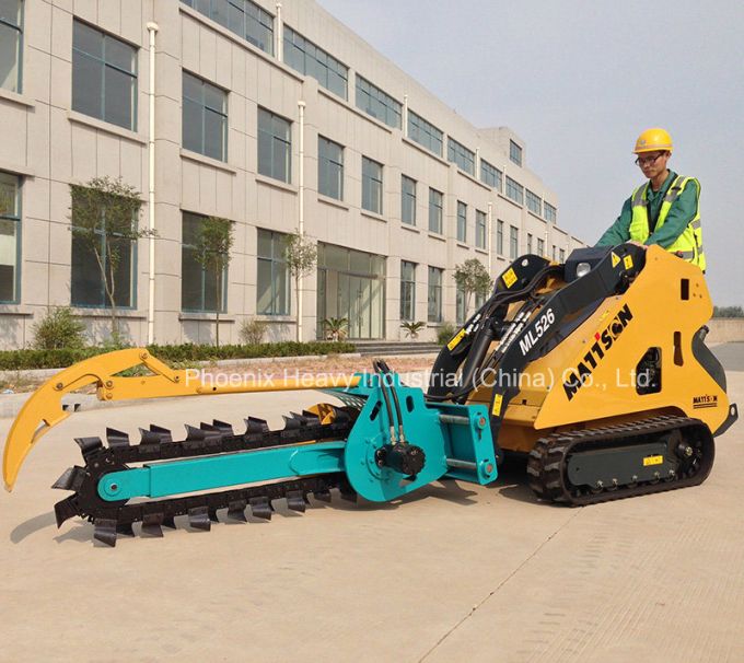 26HP Perkins Engine Mini Skid Steer Loader with Trencher 