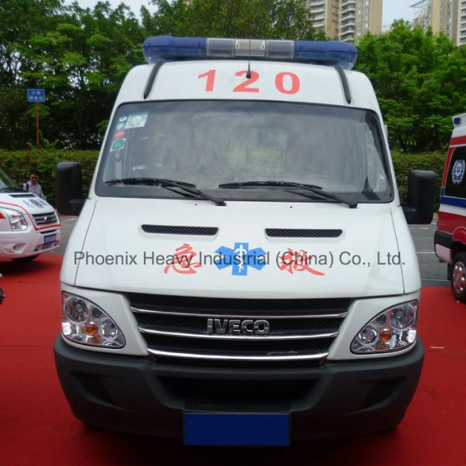 High Roof Iveco Chassis Ambulance Car with Diesel Engine 