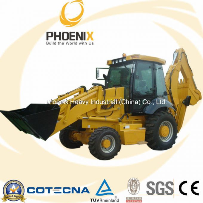 Low Price Backhoe Loader with Cummins Engine (1m3 Bucket Capacity) 