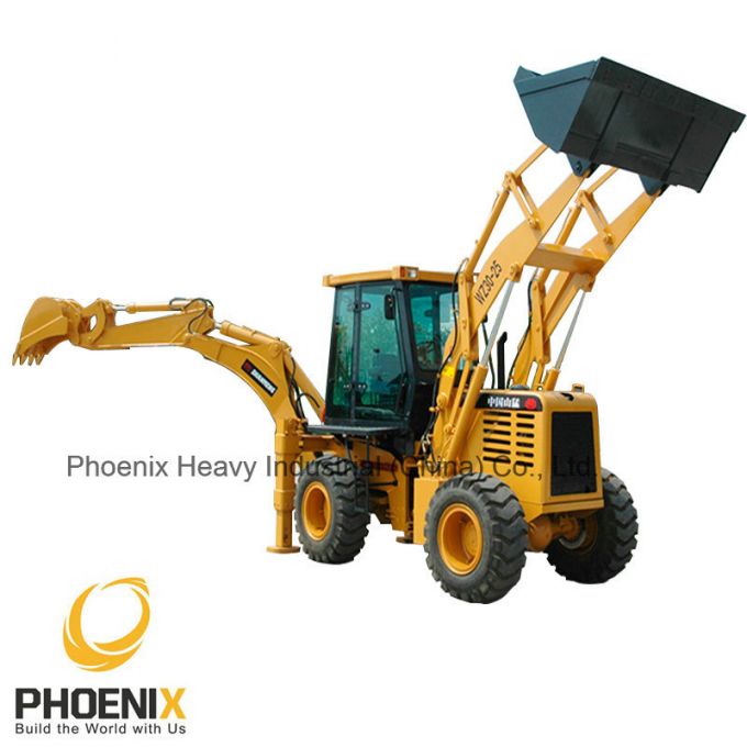 High Quality 100HP Backhoe Loader with CE Certificate and Cummins Engine 