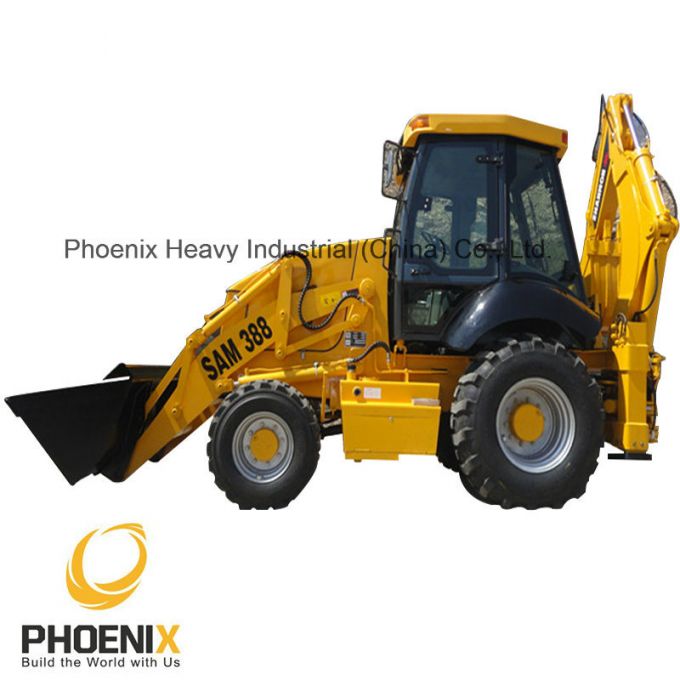 High Quality 100HP Backhoe Loader with Original Imported Cummins Engine 