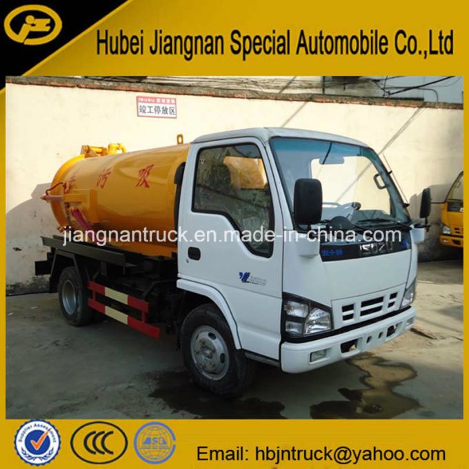 Isuzu 3 Cubic Meters Vacuum Suction Tank Truck 