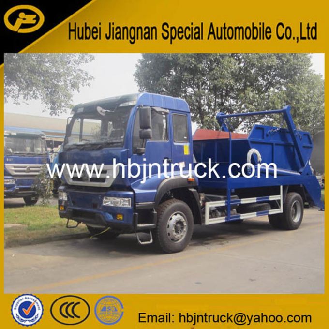 Sinotruk 266HP Skip Loader Garbage Collection and Transport Truck 