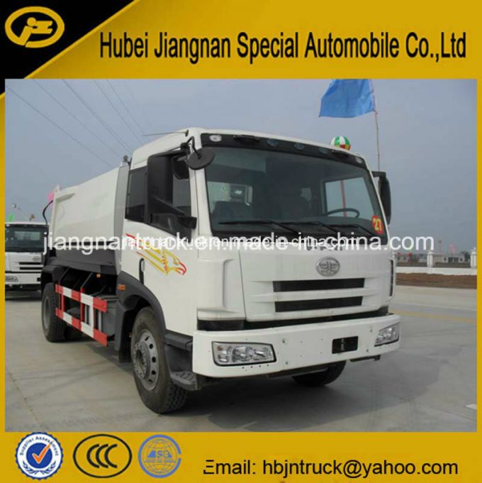FAW 5 Cubic Meters Small Garbage Trucks with Rear Compactor 