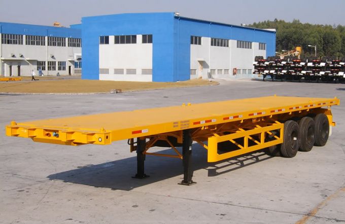 Sinotruk Huawin 3 Axle Container Trailer Flatbed Trailer Flatbed Semi Trailer 