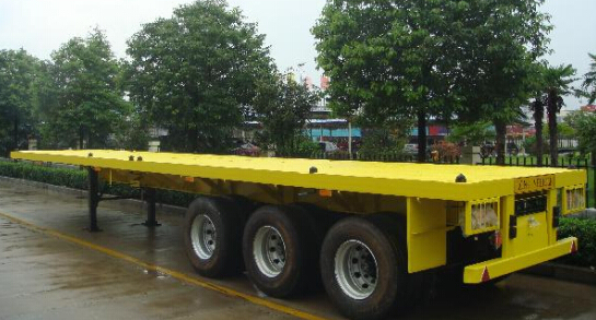 3 Axle Flat Bed Container Semi Trailer 