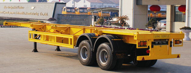 2 Axle Skeletal Container Semi Trailer 