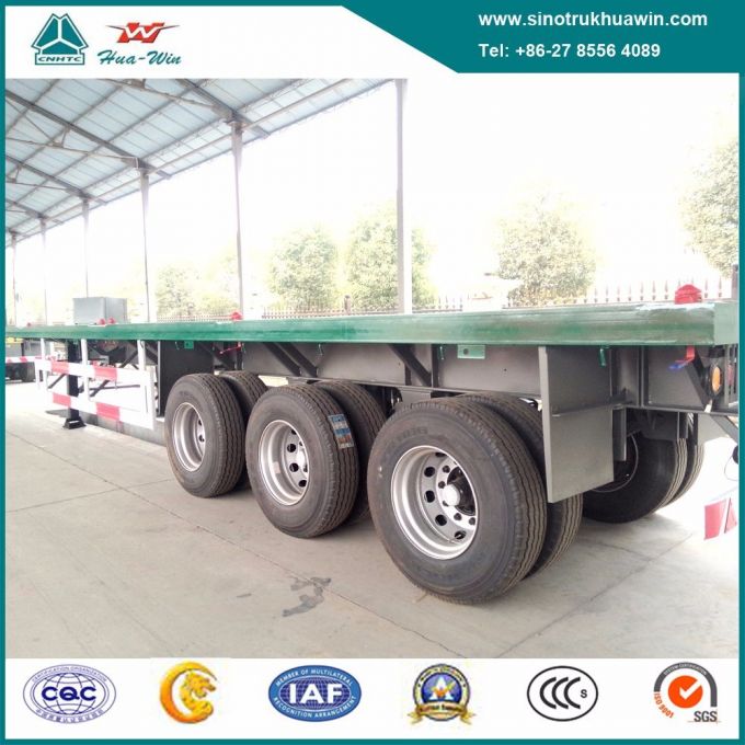 Sinotruk Huawin Flatbed Semi Trailer with 3 Axles 