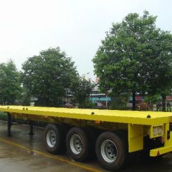 3-Tri-Axle 20-40FT 40-60ton Flat Bed Semi Trailer