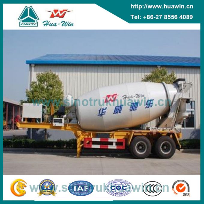 Sinotruk Huawin 12 Cbm 16t Concrete Mixing Semi Trailer 