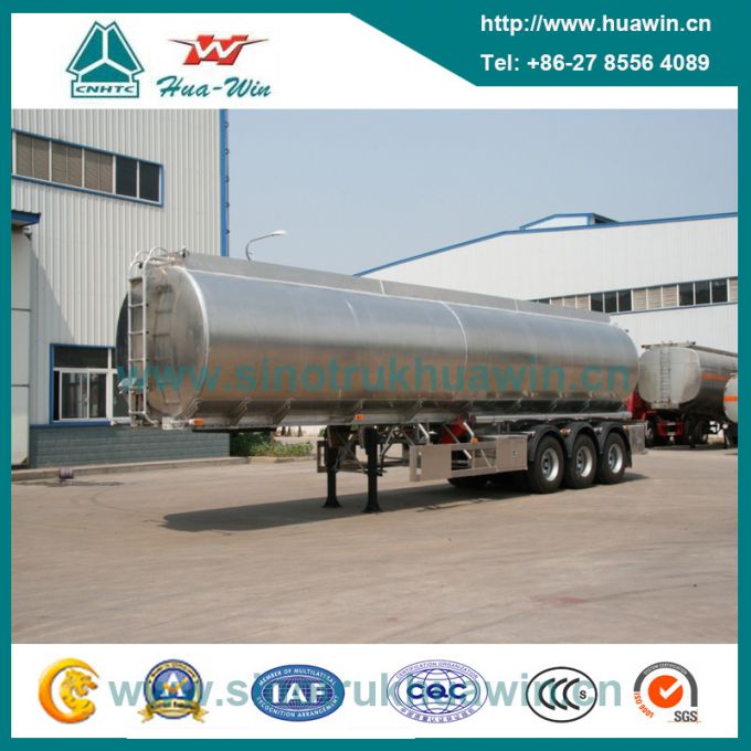 Sinotruk 3-Axle 40cbm Aluminium Alloy Tank Semi Trailer 