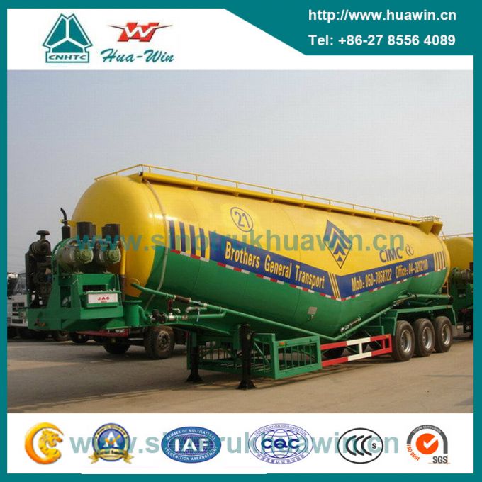 Sinotruk Huawin V Shape 55cbm Bulk Cement Tanker Semi Trailer 