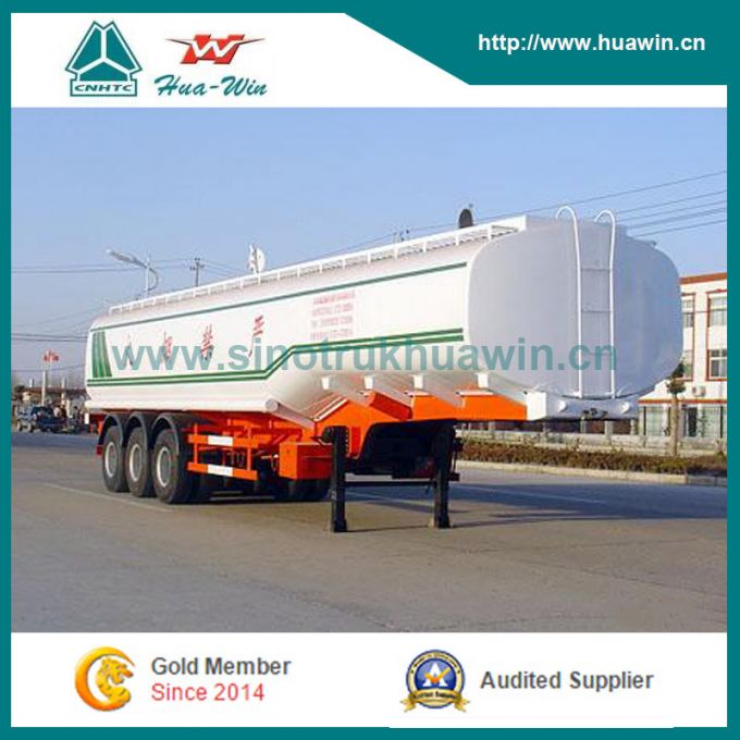 Sinotruk 3-Axle Stainless Fuel Tanker Semi Trailer 